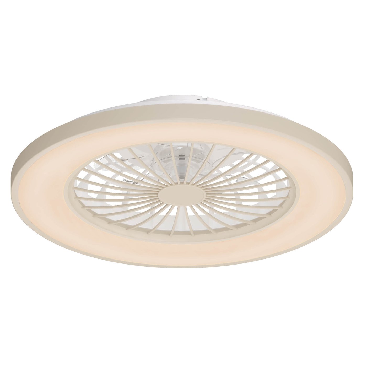 Ventilateur de Plafond avec Lumière - Beige - Dimmable - 48W - 2700K-6000K - Incl. Télécommande