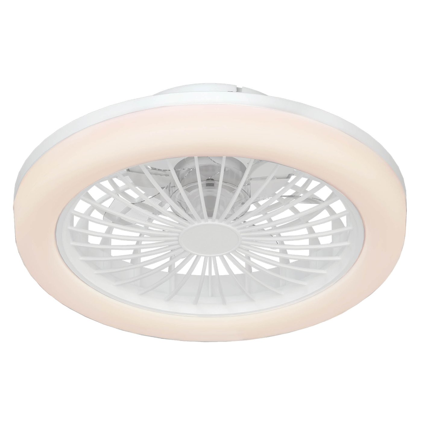 Ventilateur de Plafond avec Lumière - Blanc - Dimmable - 24W - 2700K-6000K - Incl. Télécommande