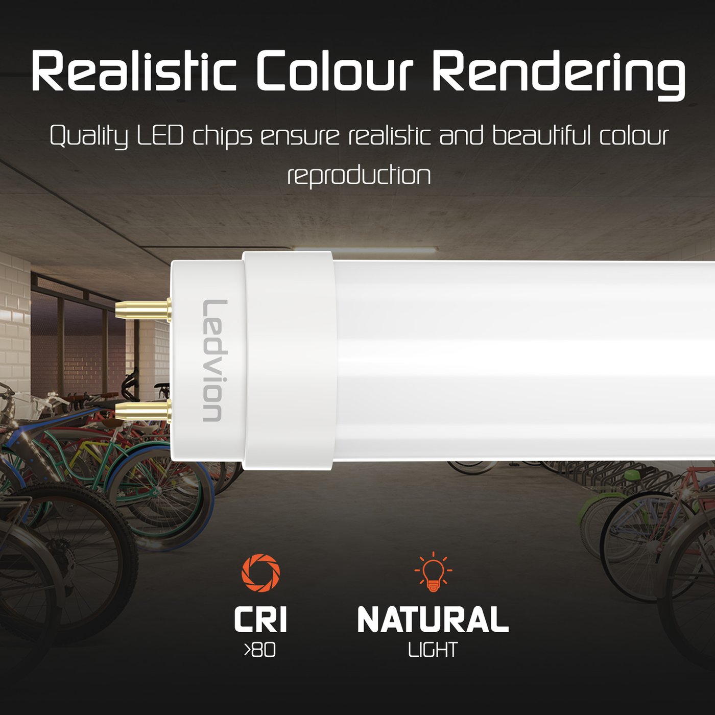 LED ATOMANT Pack of 10 LED tubes, 120 cm, 18 W, cold white (6500 K), standard T8 G13, 1800 lumens, starter included LED ATOMANT Pack of 10 LED tubes, 120 cm, 18 W, cold white (6500 K), standard T8 G13, 1800 lumens, starter included