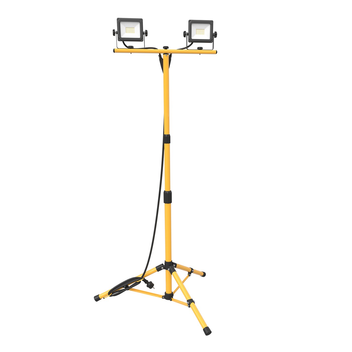 Foco LED con Trípode - 2x20W - 100lm/W - 6500K - IP65 - 2x2000 Lúmenes