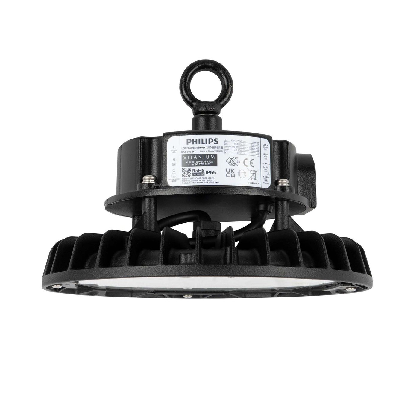 Campana LED - Driver Philips - 100W / 80W / 55W - 120° - 175lm/W - 3000K - IP65 - Regulable - 5 años de garantía