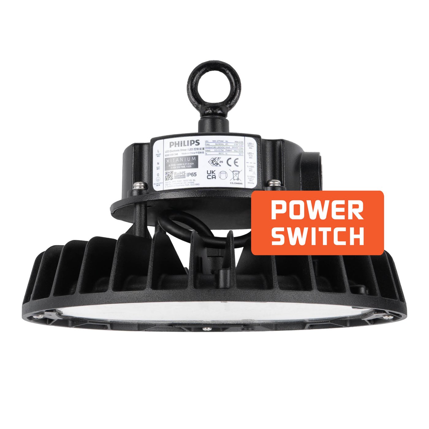 High Bay LED - Philips Driver - 150W / 120W / 85W - 120° - 175lm/W - 4000K - IP65 - Dimmable - 5 ans de garantie