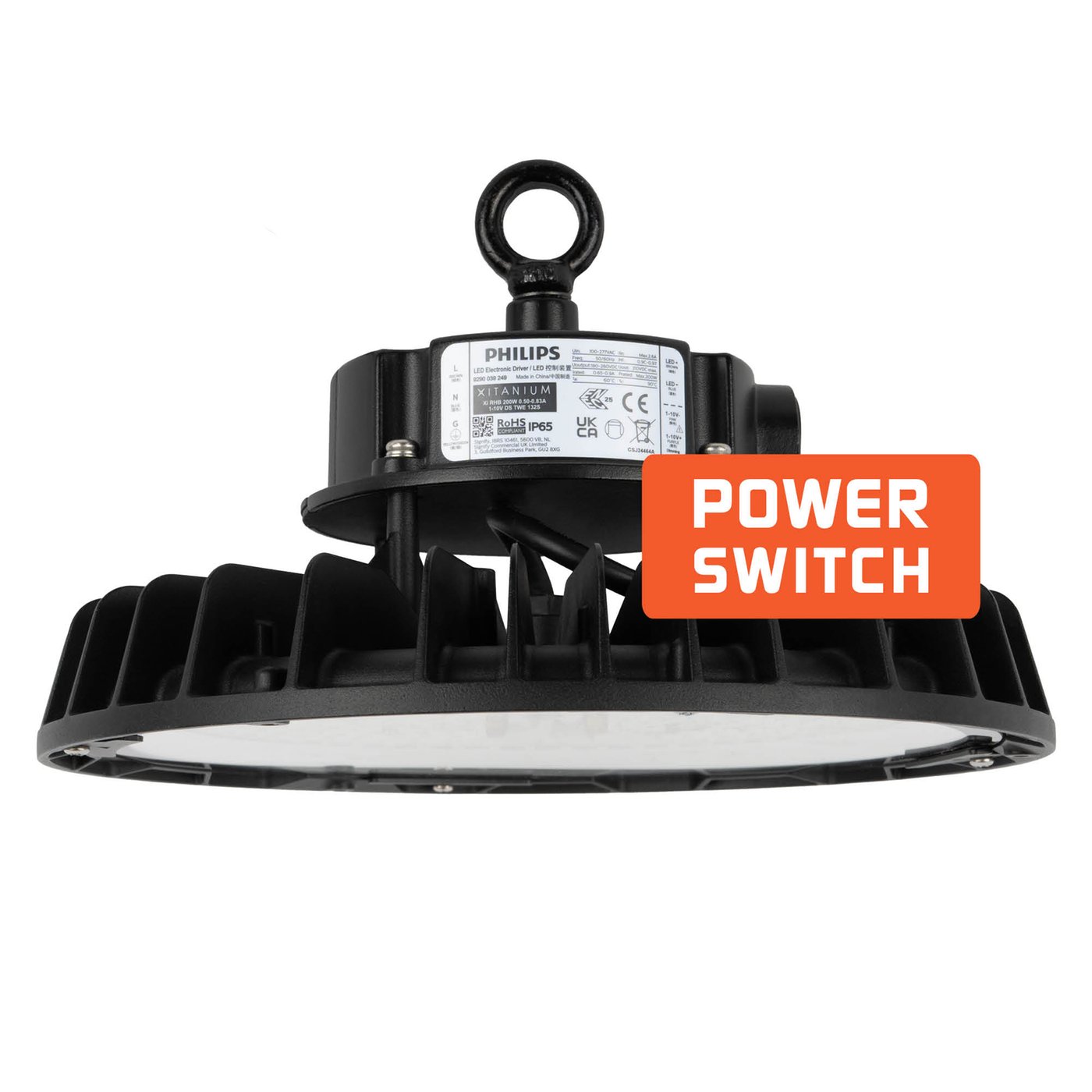 LED High Bay - Philips Driver - 240W / 190W / 140W - 4000K - IP65 - Dimmable - 175lm/W - 120° - 5 Year Warranty