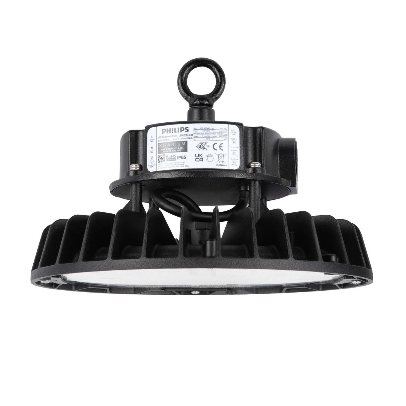 Campana LED 150W - Driver Philips - Interruptor de Alimentación - 120° - 175lm/W - 3000K - IP65 - Regulable - 5 años de garantía