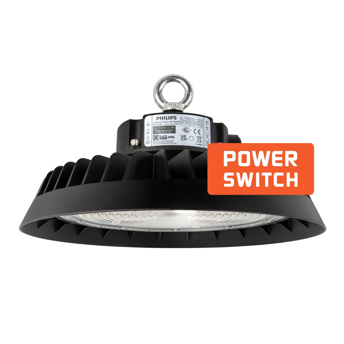 High Bay LED - Driver Philips - 200W / 180W / 160W - 185 lm/W - 4000K - IP65 - Dimmable - 90° - 5 ans de garantie