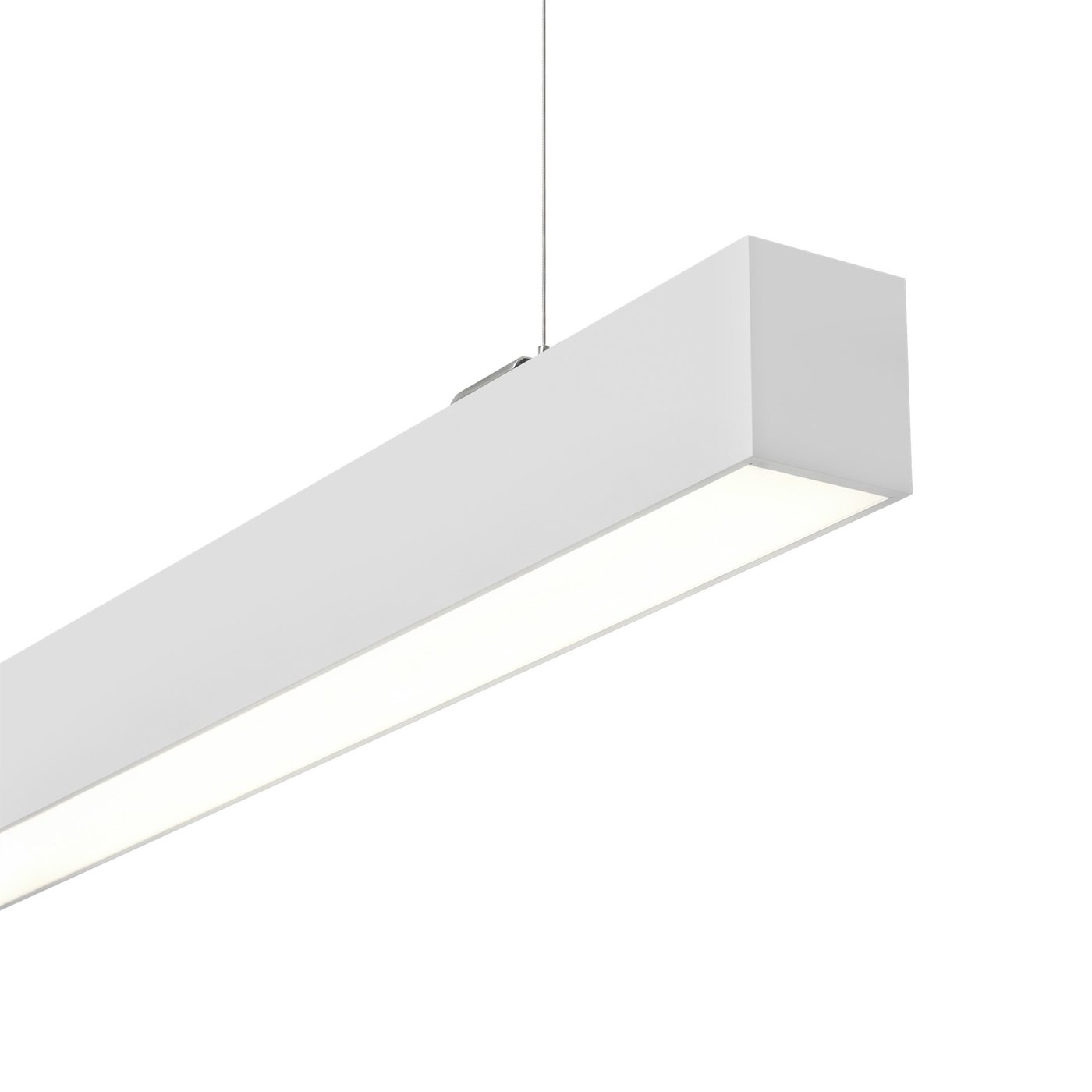 Lampa wisząca liniowa LED 120 cm - 4000K - linki do zawieszenia 1,5 m - 28W - 3100 lumenów - Biała - 5 lat gwarancji