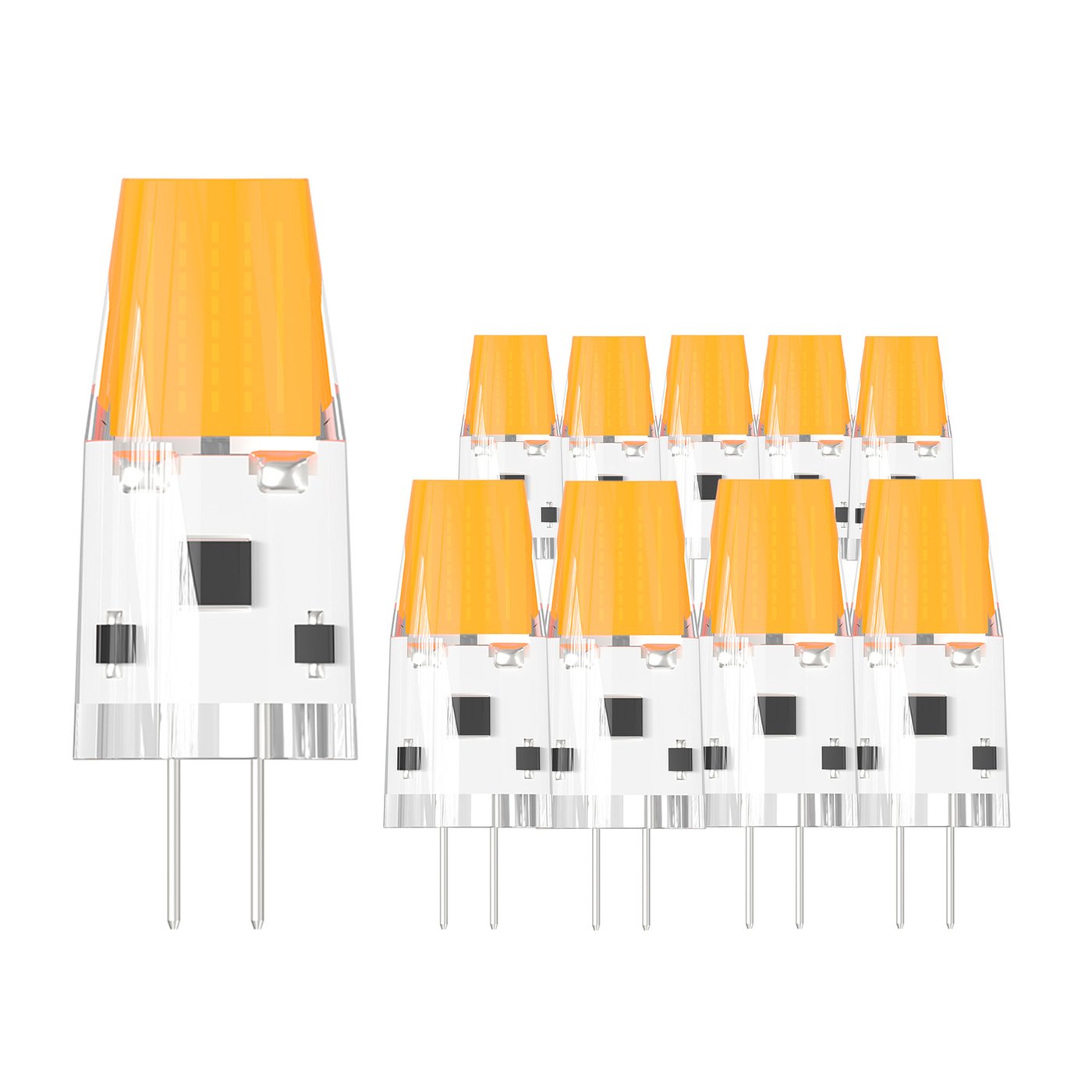 10x Ampoules LED G4 Dimmable - 2W - 2700K - 230 Lumen - 12V