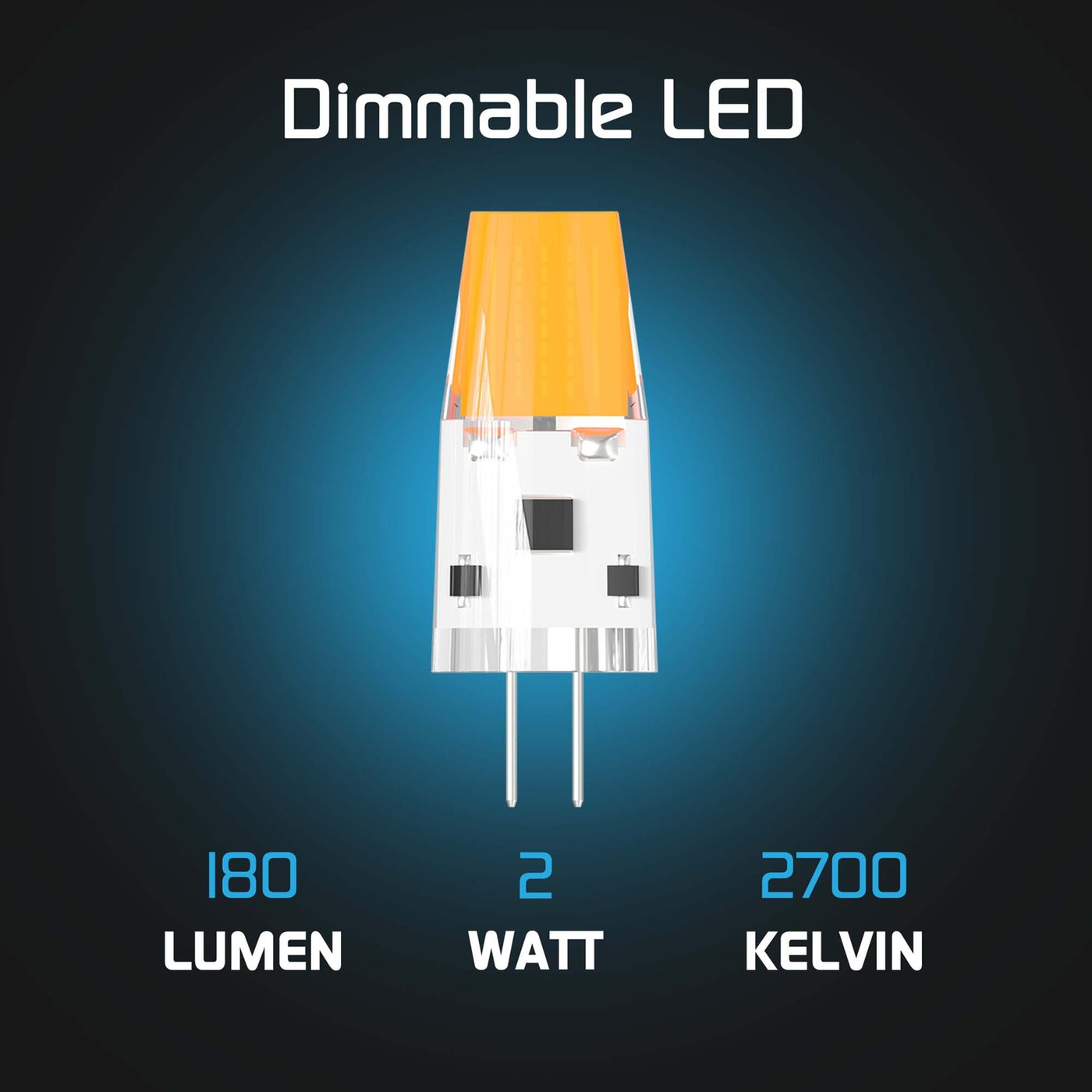 SANSUN G4 LED-lampen 2W equivalent aan 20W halogeen, G4/GU4/GZ4 bi-pin