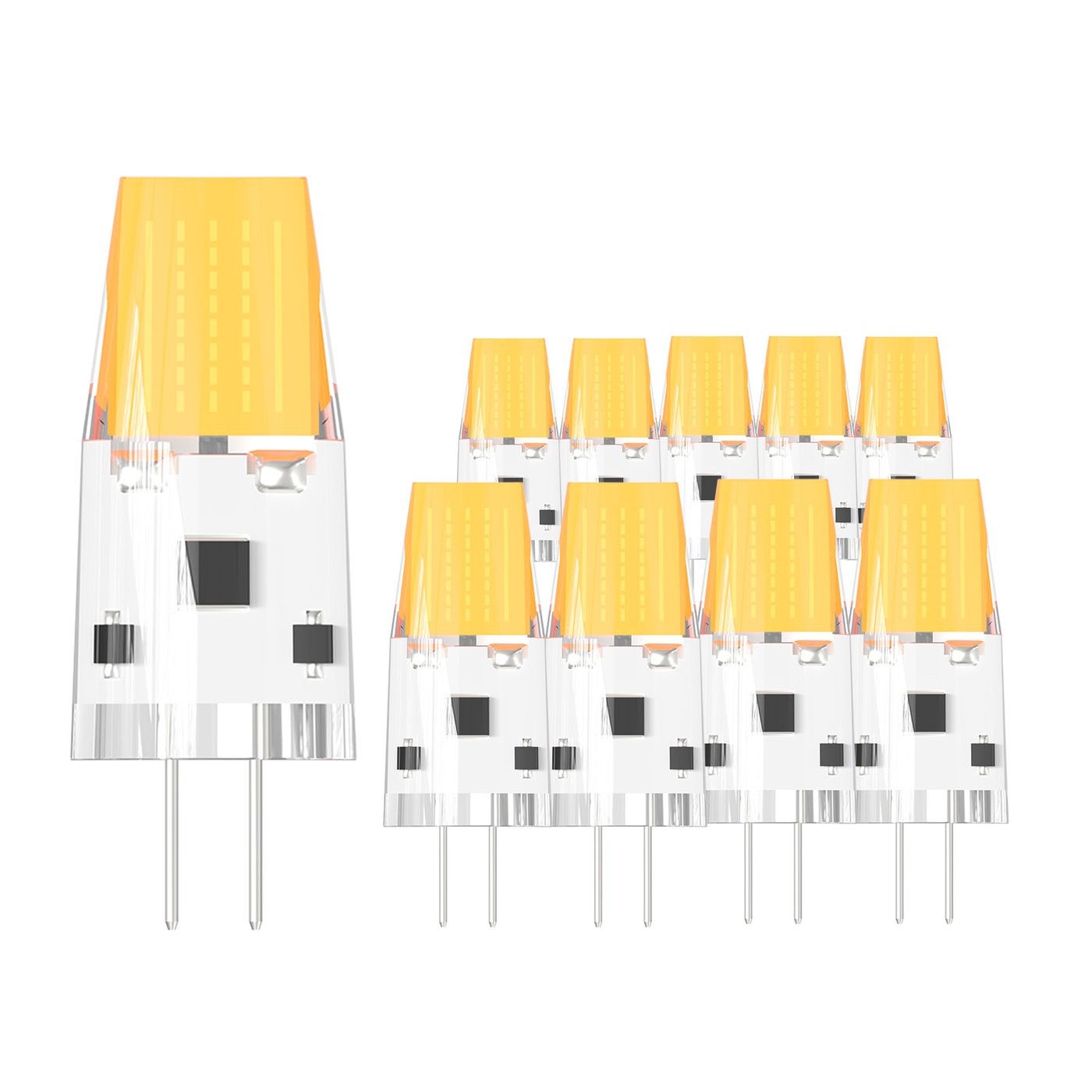 10x Ampoules LED G4 Dimmable - 2W - 4000K - 230 Lumen - 12V