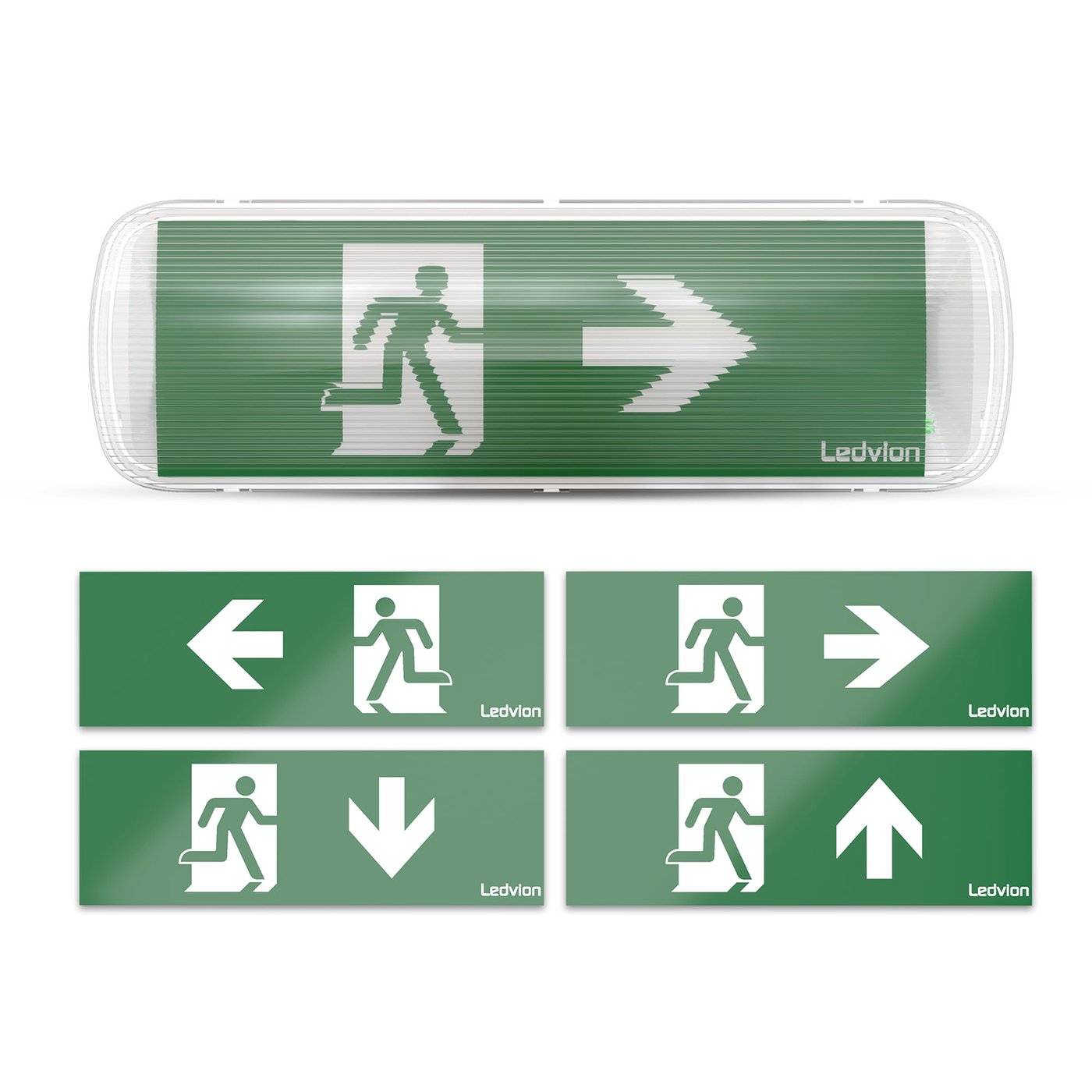 LED Autocollants directionnels éclairage de secours - 4 pièces