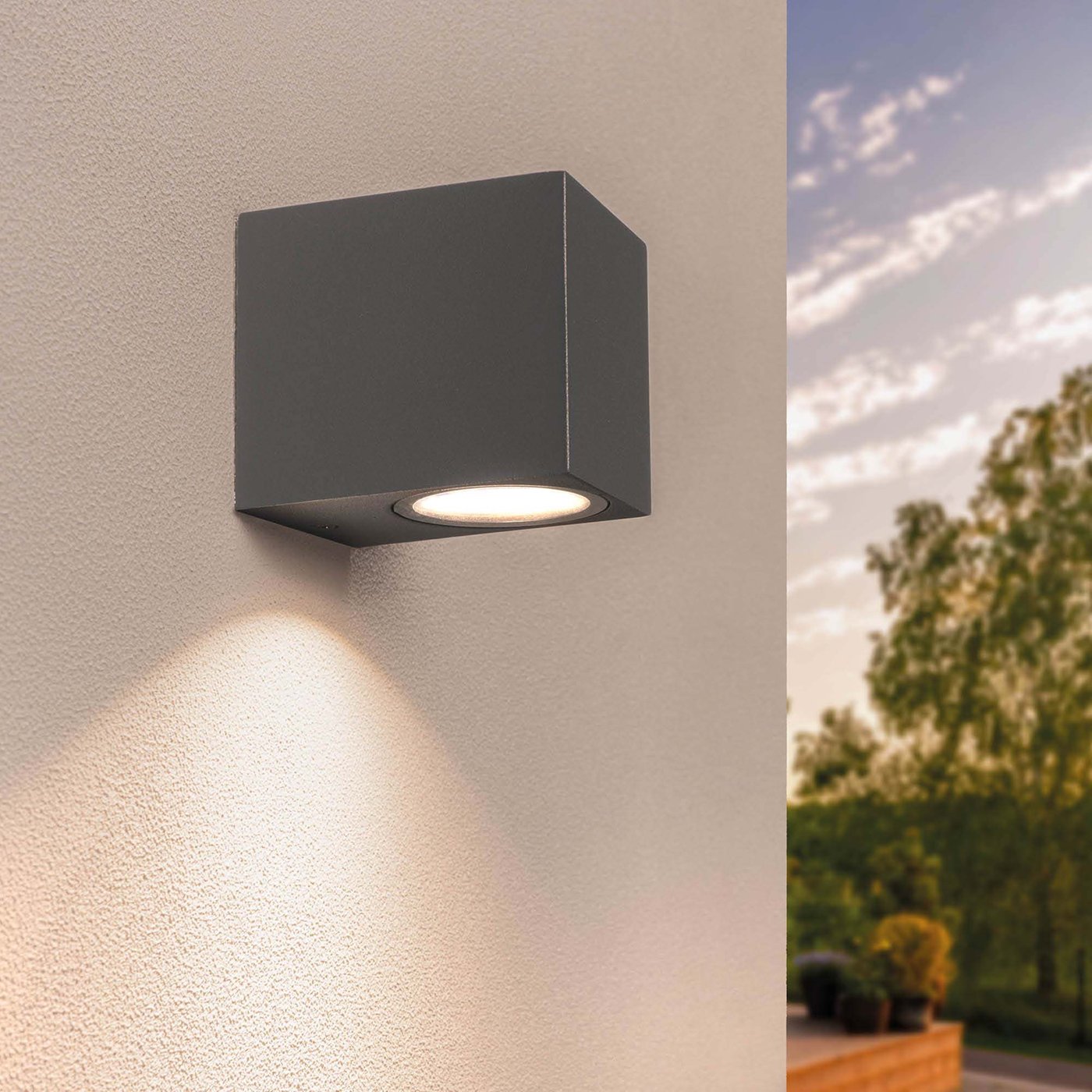 Applique Murale LED - Cube Anthracite - 3W - 2700K