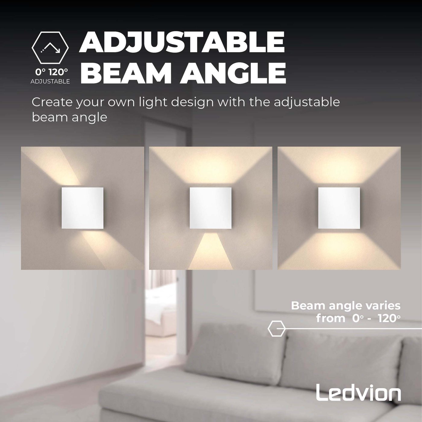 Applique da Esterno dimmerabile LED Bianco - Bidirezionale - 3000K - 7W - IP54