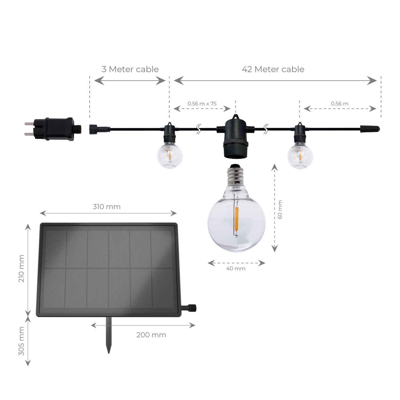 CozyHome Osterfreude – Catena Luminosa A Spina Con 40 LED, 2 Metri, Motivo Pasquale - 2