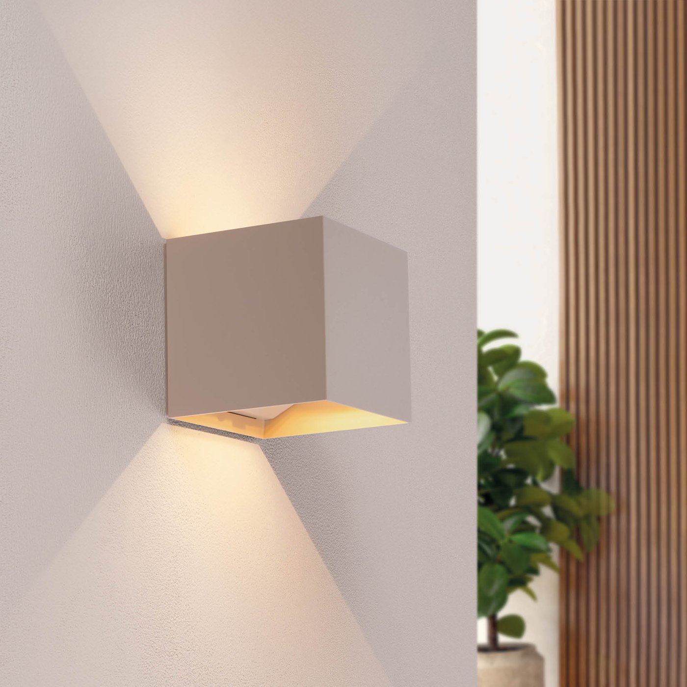 Applique Murale Rechargeable USB avec Détecteur - Beige - Sans fil - Batterie 4400 mAh - Convient pour l'intérieur et l'extérieur