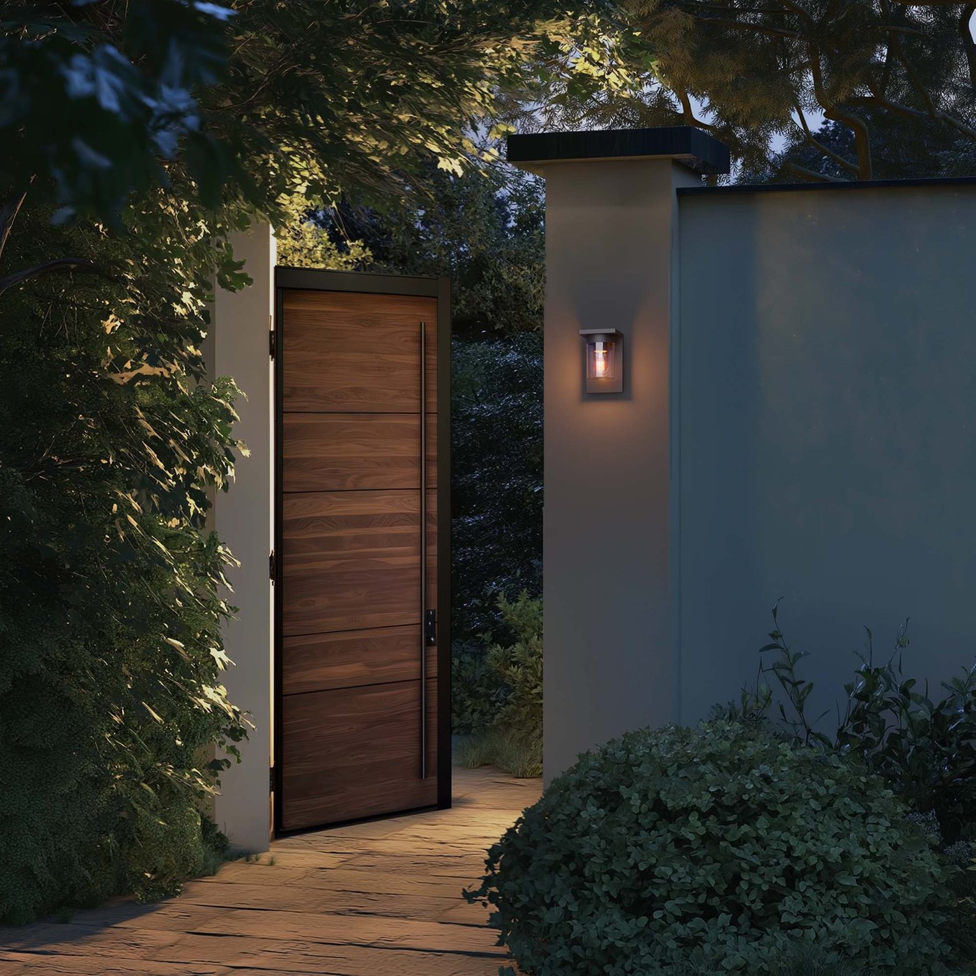 Schuifdeur Met Wandbevestiging - Aluminium En Gehard Rookglas - H205 X L93 Cm Linci Ii