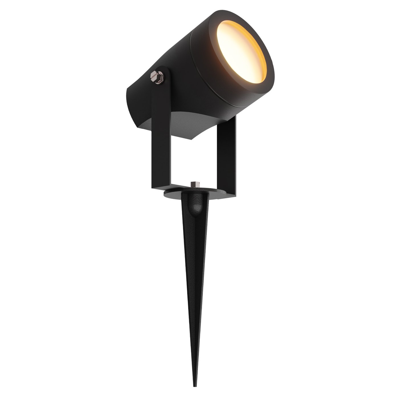 Faretto da Esterno con Picchetto - IP44 - 1W - 3000K - Cavo con Spina 1 Metri - Nero