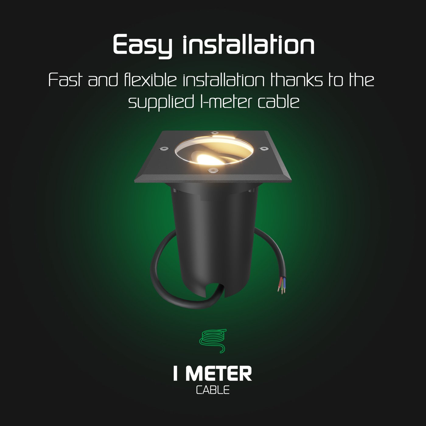 Spot Led Carré Encastrable Extra Plat 12w Blanc Froid 6000k