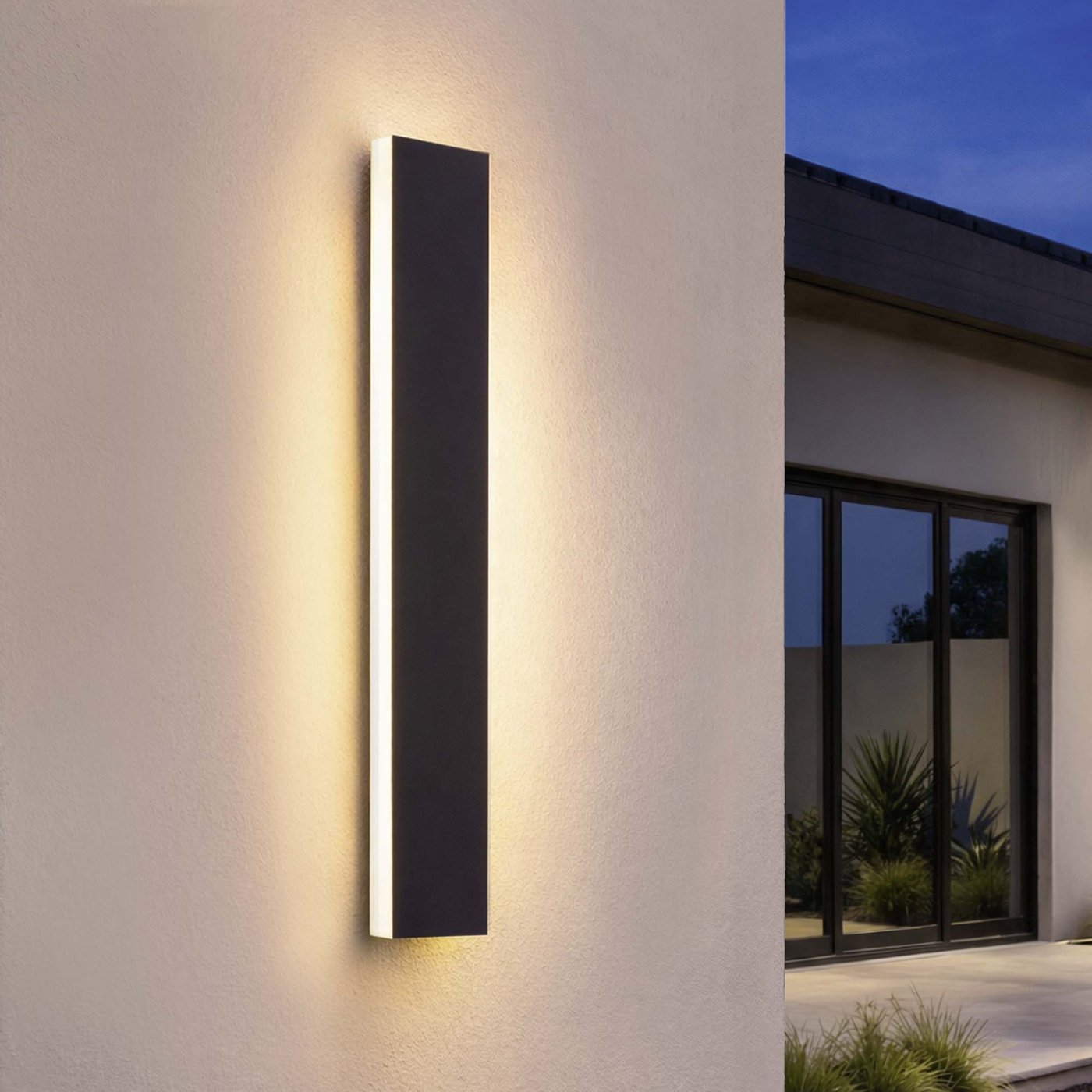 Applique da Parete Esterna LED – Illuminazione per Villa – 60 cm – 14W – 2700K – IP65 – Nero