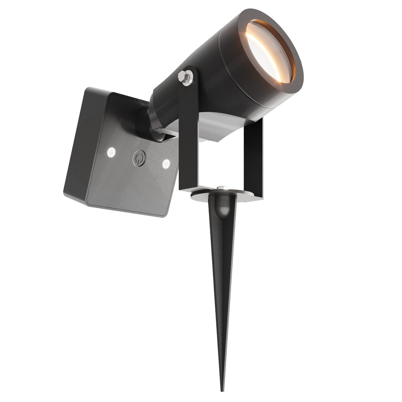 LED Solar Gartenstrahler - IP65 - 3000K - Schwarz