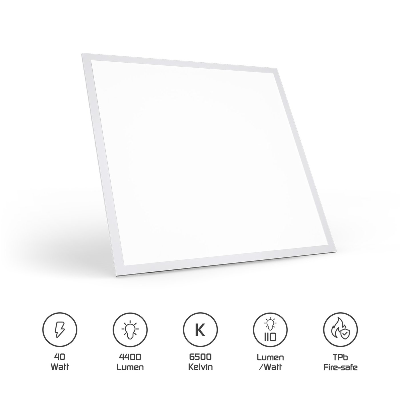 LED Panel Light 600x600 - TP(b) rated diffuser - 6500K Daylight - 40W - 110Lm/W - 3 year warranty