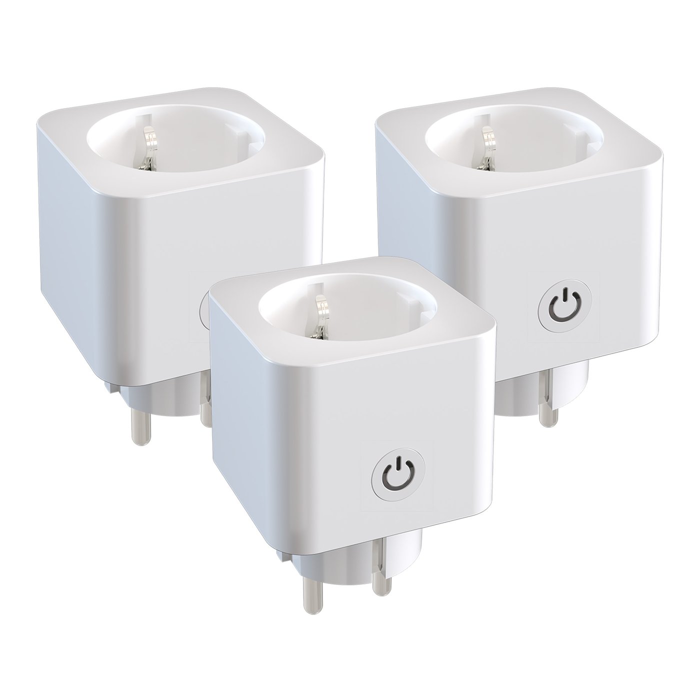 3x Inteligentne Gniazdko WiFi Ledvion z Timerem i Oszczędzaniem Energii - Smart Gniazdko - Aplikacja Calex - Sterowanie Głosowe