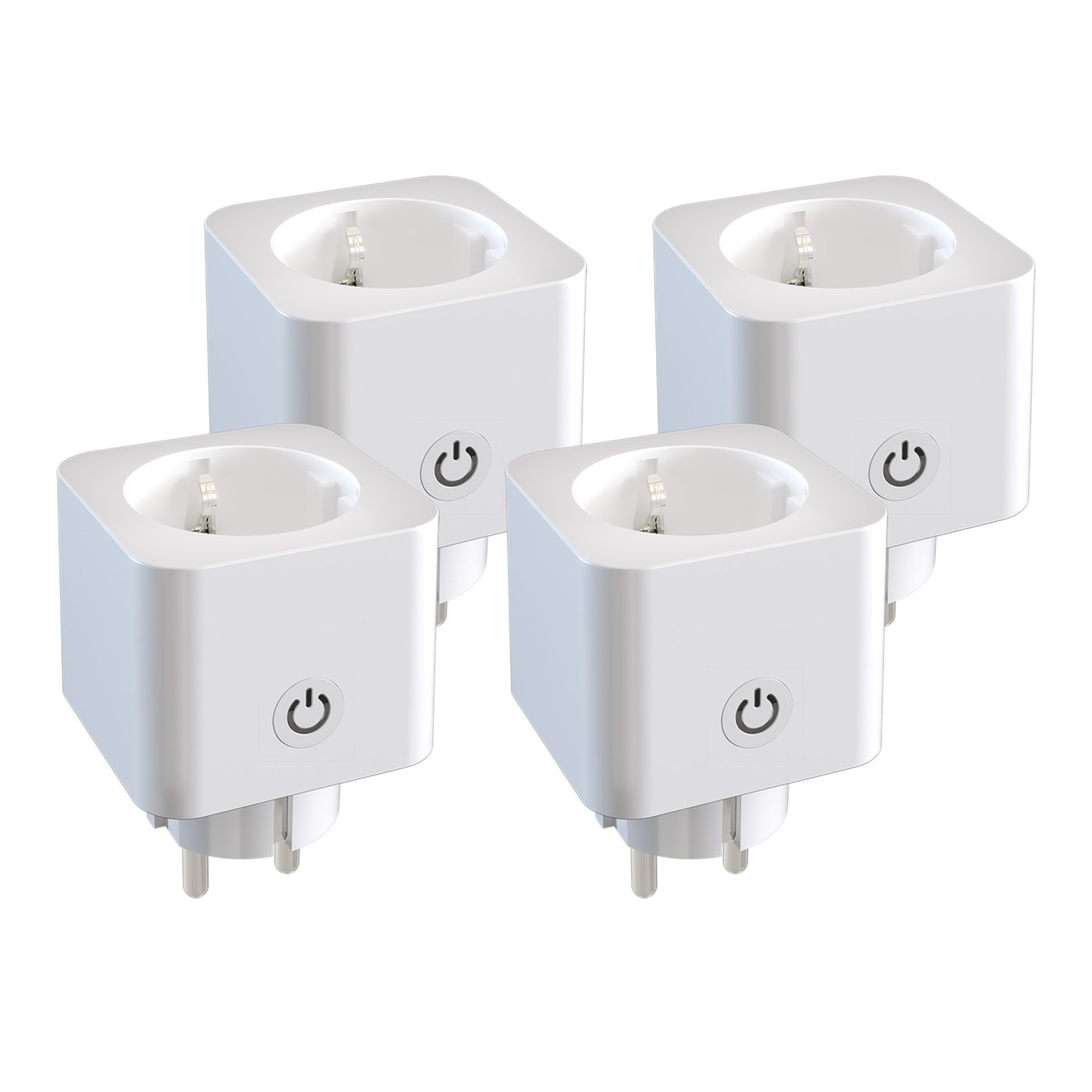 4x Inteligentne Gniazdko WiFi Ledvion z Timerem i Oszczędzaniem Energii - Smart Gniazdko - Aplikacja Calex - Sterowanie Głosowe