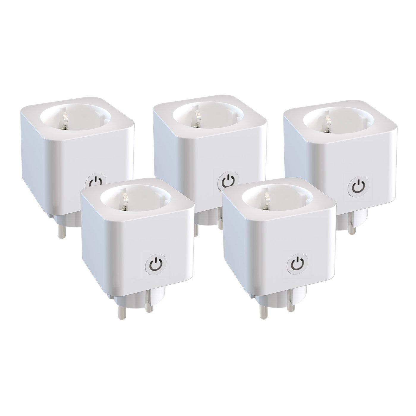 5x Inteligentne Gniazdko WiFi Ledvion z Timerem i Oszczędzaniem Energii - Smart Gniazdko - Aplikacja Calex - Sterowanie Głosowe