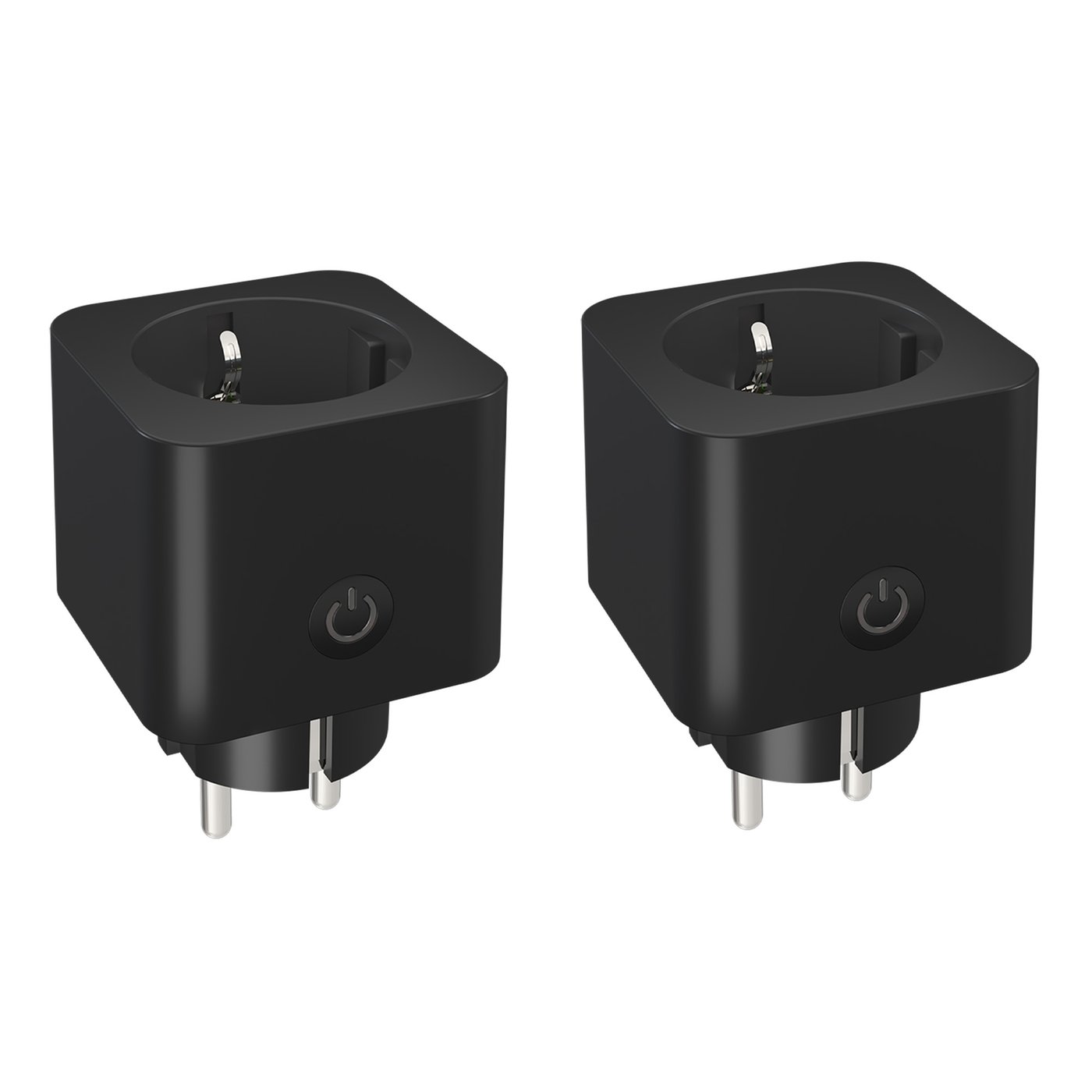 2x Inteligentne Gniazdko WiFi Ledvion z Timerem i Oszczędzaniem Energii - Smart Gniazdko - Aplikacja Calex - Sterowanie Głosowe - Czarny