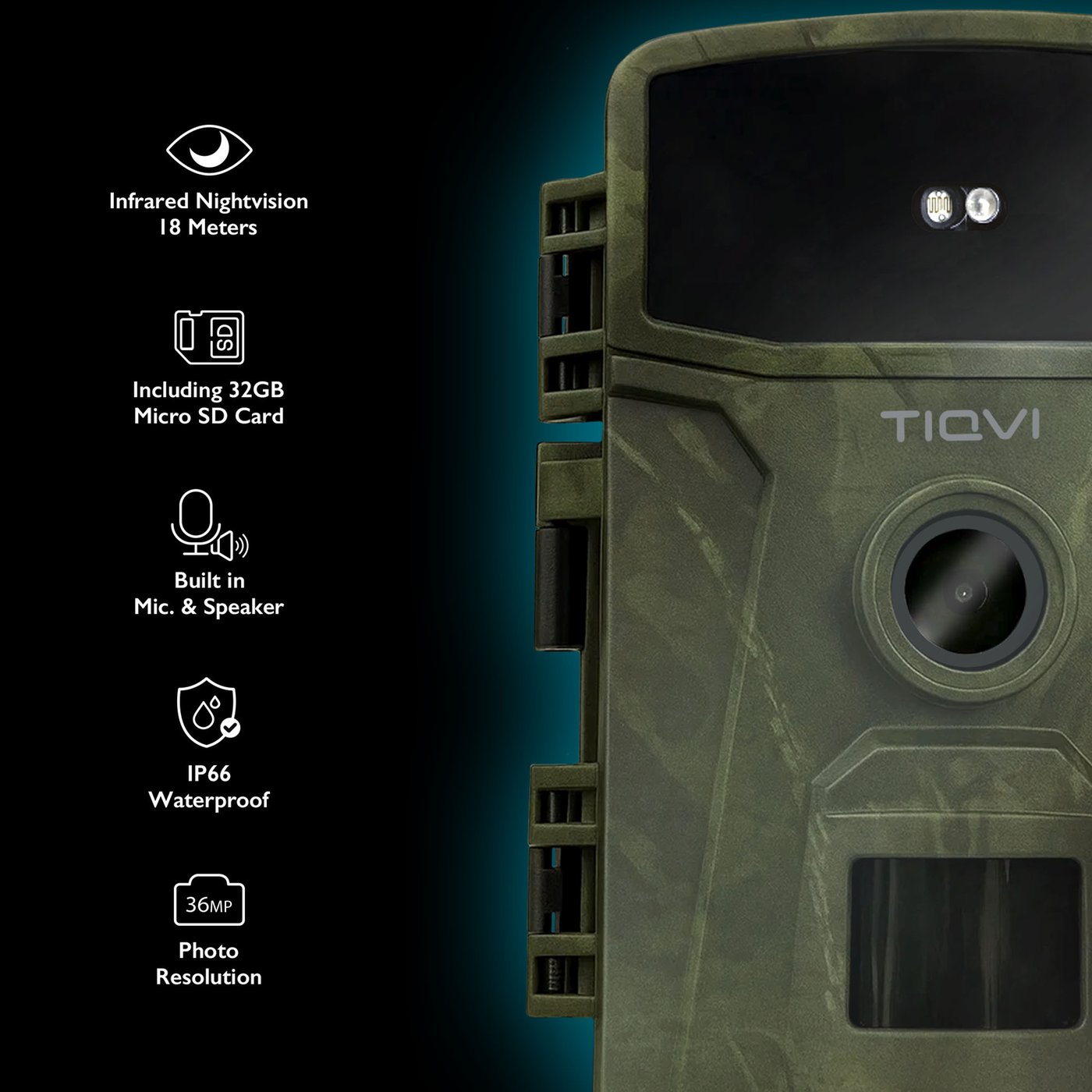 VOOPEAK Mini Wildlife Camera HD 2K 36MP Trail Camera, Wildlife Camera Hd 2k 36mp Trail Camera Wildlife Camera With Night Vision Motion Activated Ip66 Waterproof 120wide Angle Game Camera For Wildlife Monitoring