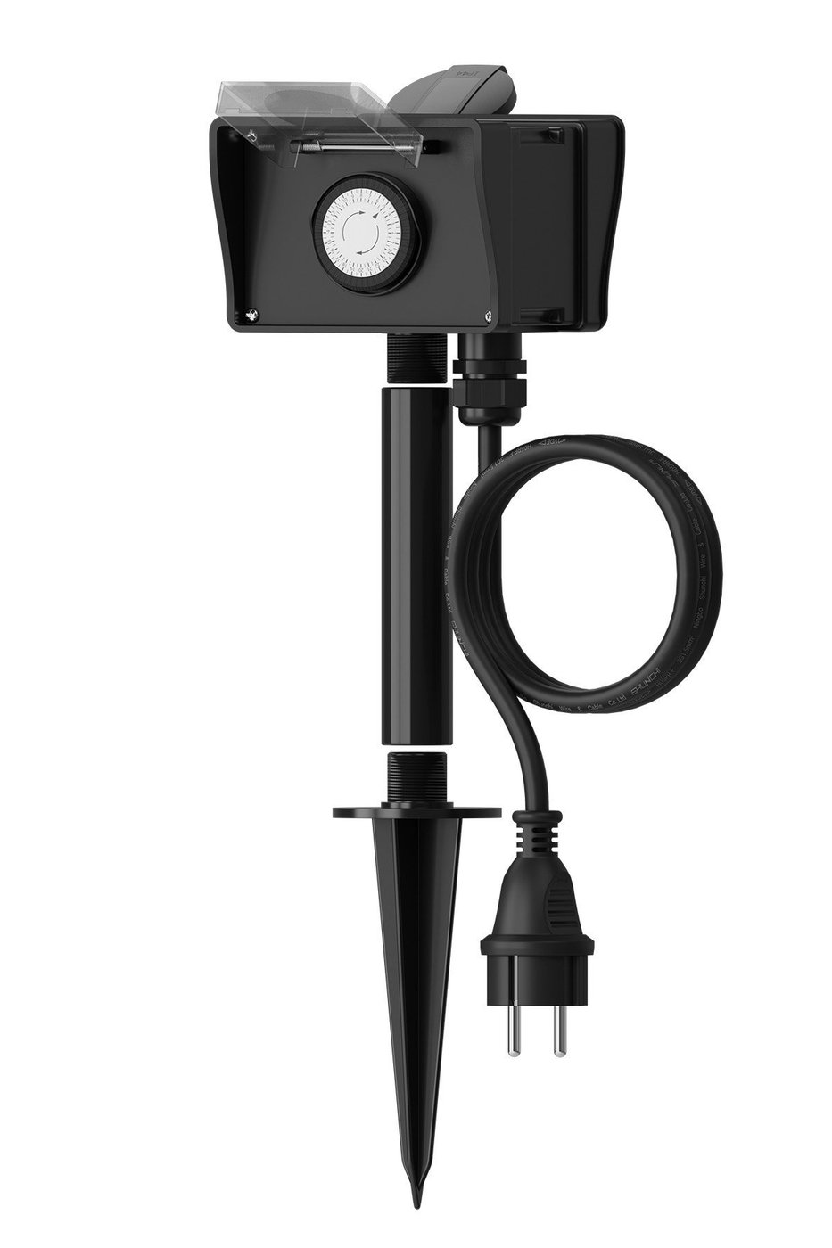 Calex Multiprise de jardin pour l'extérieur - Avec minuterie - 2 prises de courant - IP44