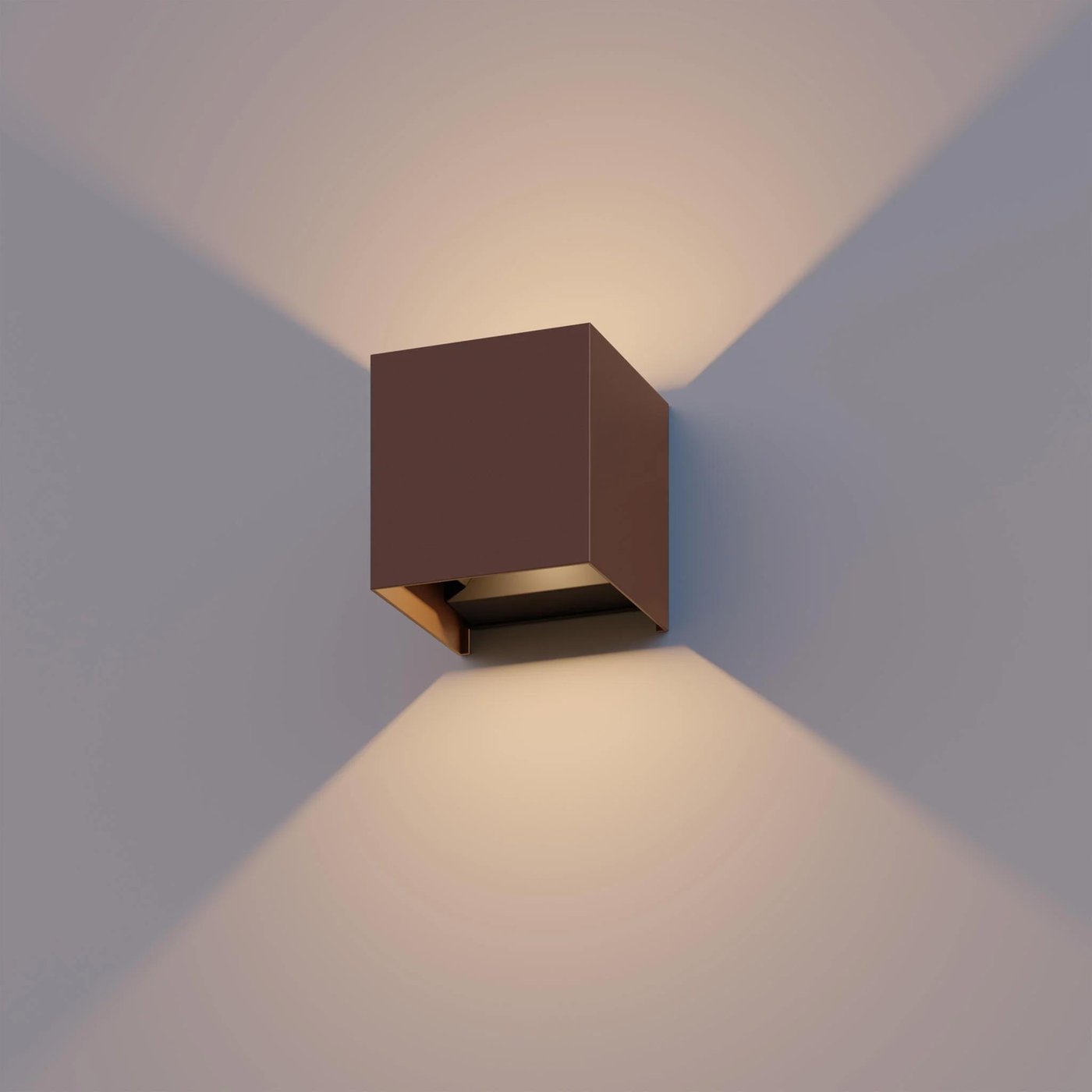 Kinkiet Zewnętrzny Calex - Dwustronny - 7W - 3000K - IP54 - Rdza