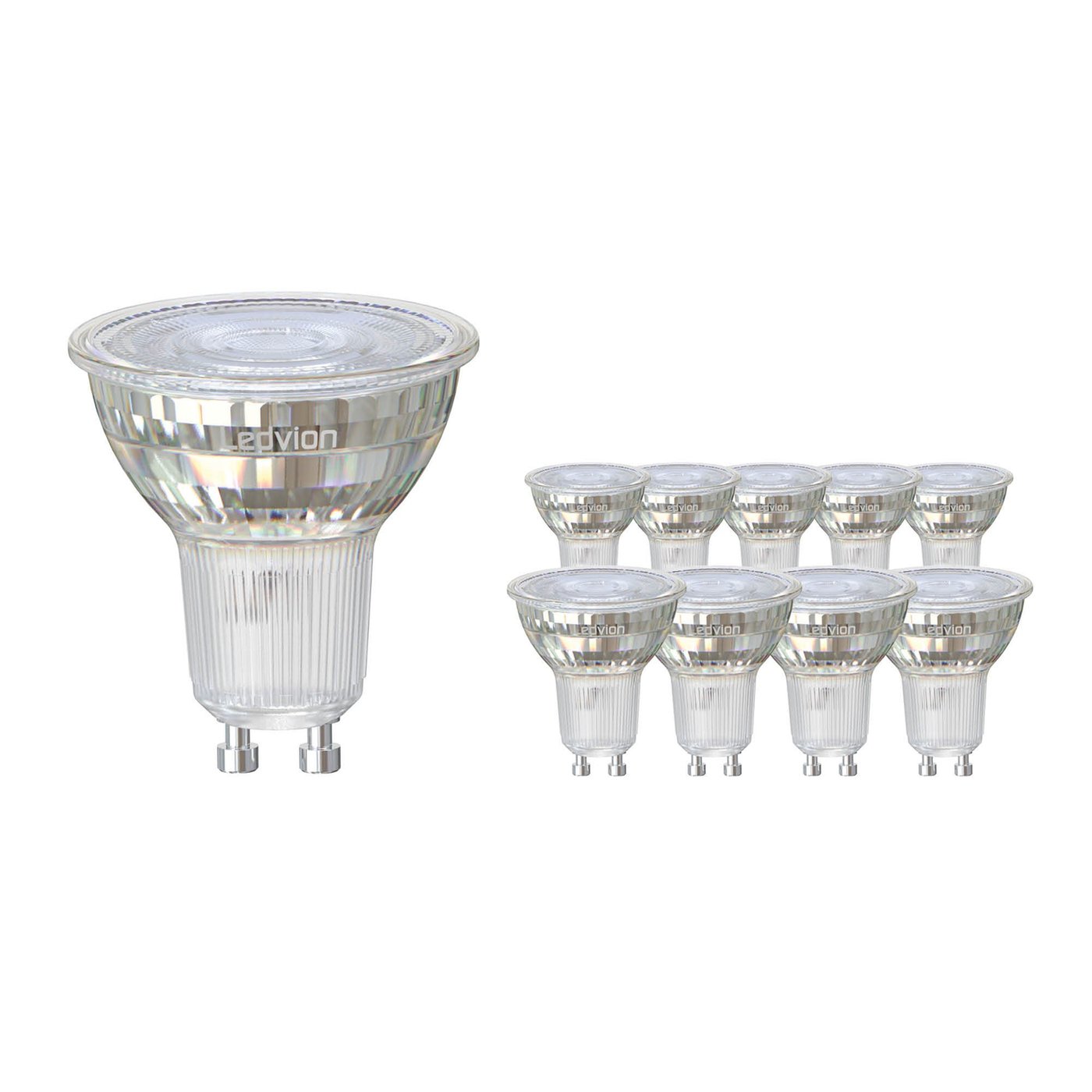 10x Dimmen bis warm GU10 LED Spot - 5W - 2200-3000K