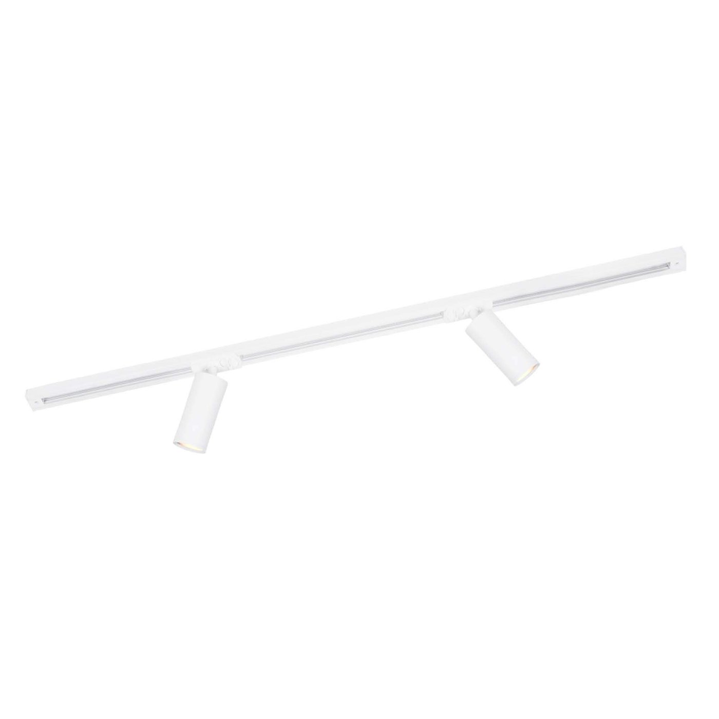 1m LED Railverlichting - 2 Railspots - 3W - 2700K - Dimbaar - 1-Fase Railsysteem - Wit