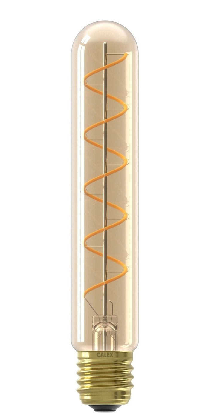 Calex Ampoule LED Tubular Chaude Ø32 - E27 - 136 Lm - Or / Transparent - Lampe Vintage