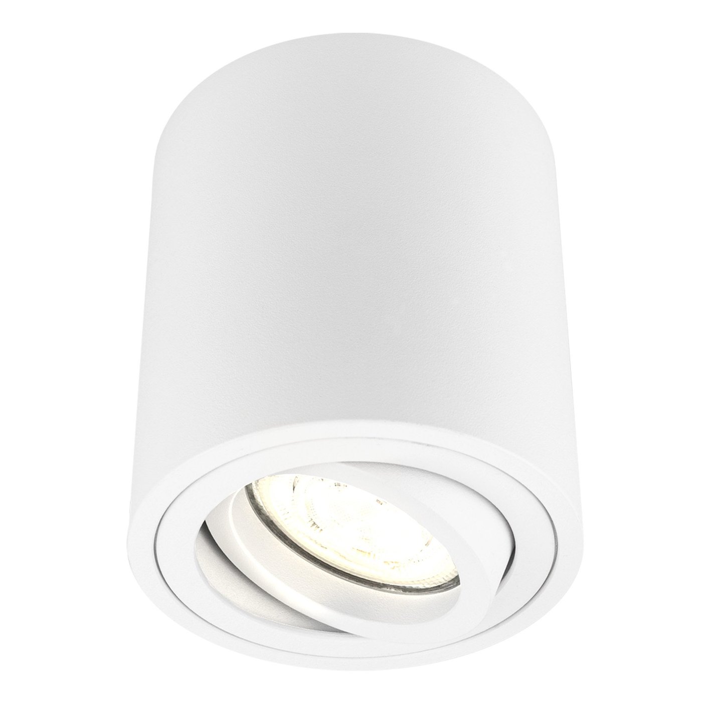 Dimmbare LED Aufbaustrahler - ø95mm - Rund - Weiß - 3W - 2700K - Schwenkbar