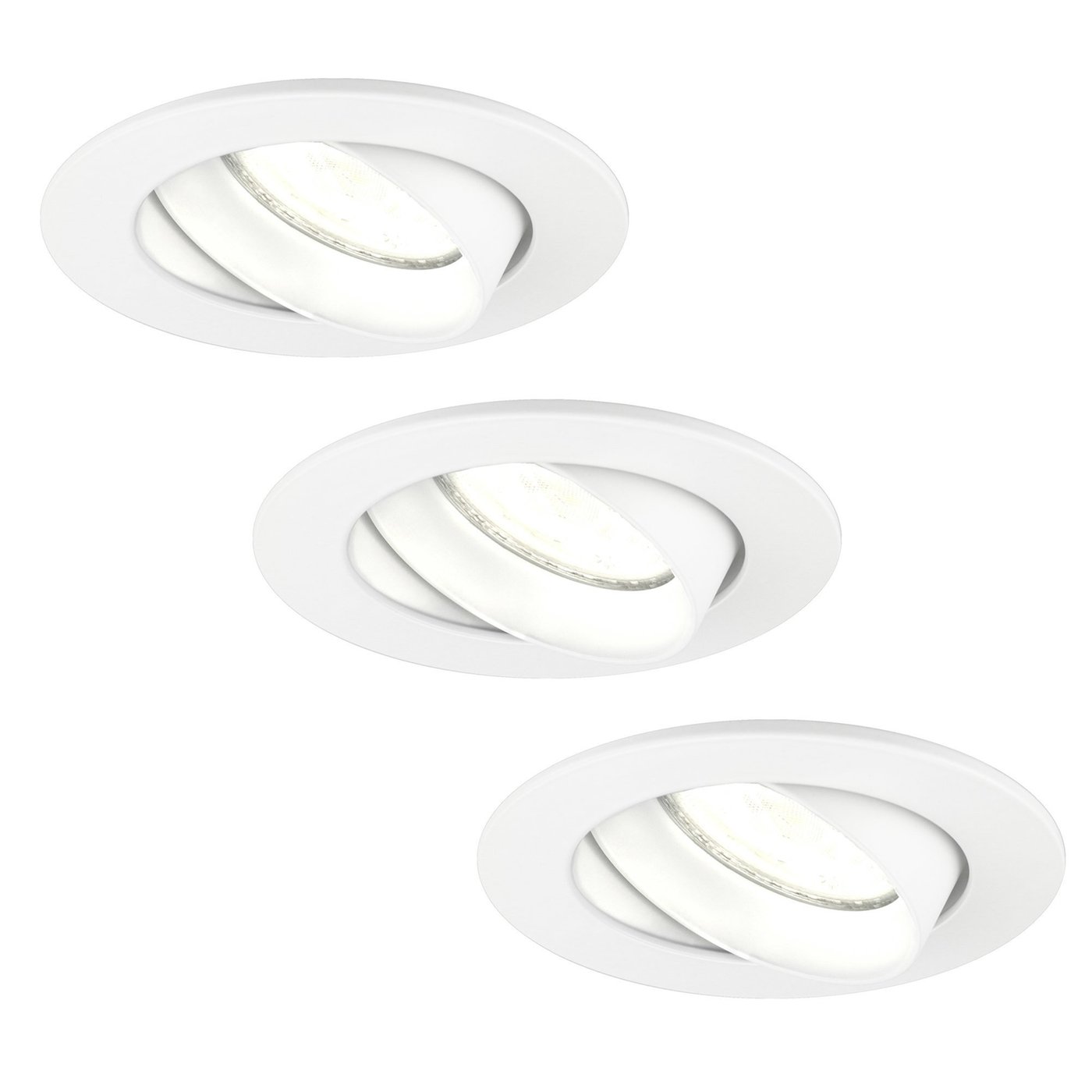 Focos Empotrables LED Regulable Blanco - Río - 3W - 4000K - ø85mm - 3 Pack