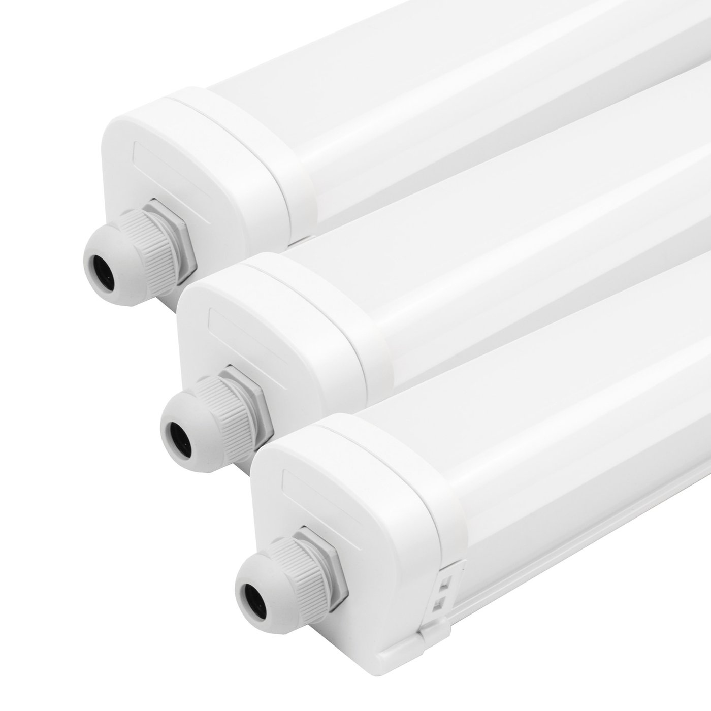 3x Réglette LED 60cm - Samsung LED - IP65 Étanche - 20W - 4000K - 140 lm/W - Raccordable - 5 ans de garantie