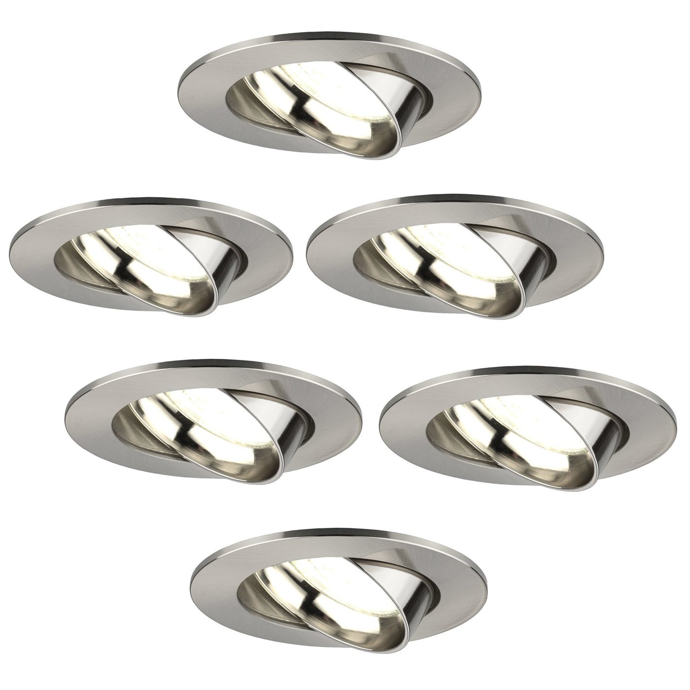 Spot Encastrable LED - Dimmable - Inox - Rio - 3W - 4000K - Ø85mm - 6 pièces