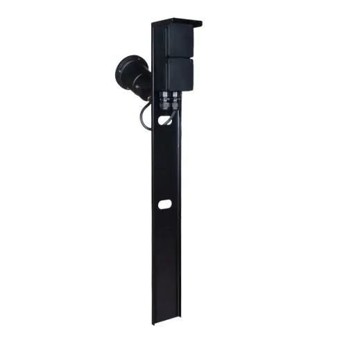 Niko Prise Extérieure Pôle avec Ampoule - 2 Prises - 2 Presse-étoupes - IP55 - 65cm