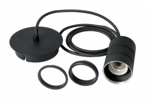 Calex Pendelleuchte E27 - 2 Meter - Schwarz - Vintage Lampe