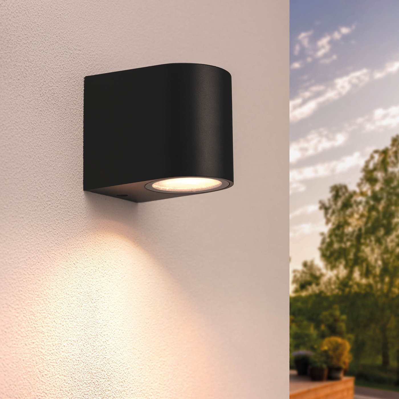 Dimbare Wandlamp Buiten - Sacramento - 3W - 2700K - Zwart
