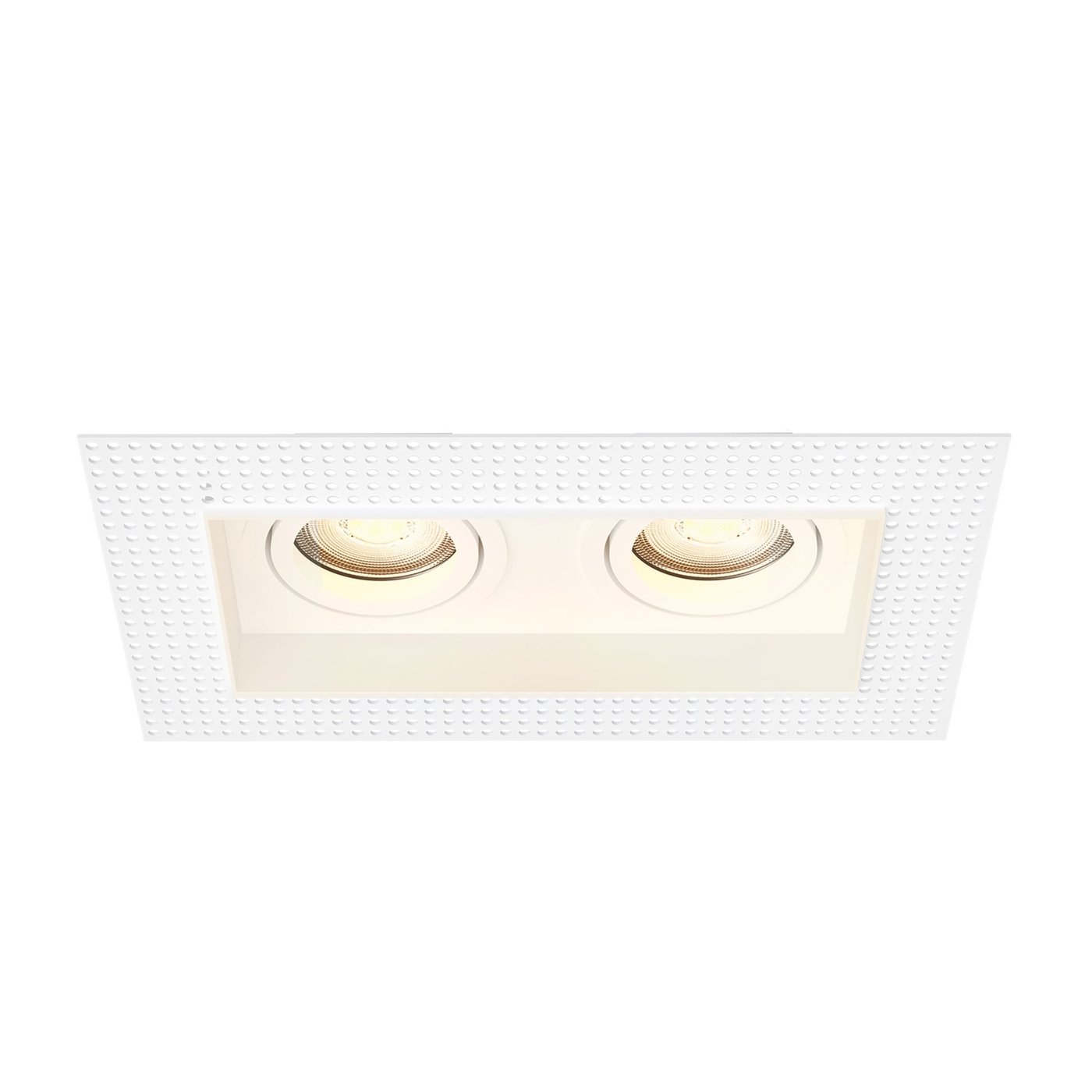 LED Einbaustrahler Dimmbar - Randlos - Weiß - Doppelt - 3W - 2700K - 345 Lumen - 130x130mm