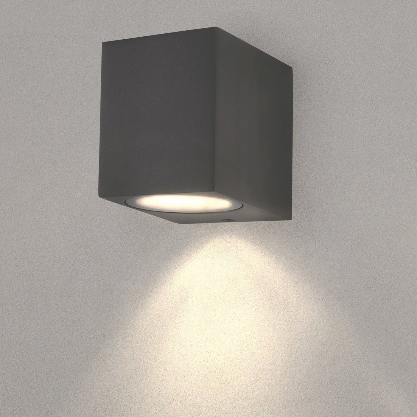 2x Applique Murale LED - Cube - IP54 - Raccord GU10 - Anthracite