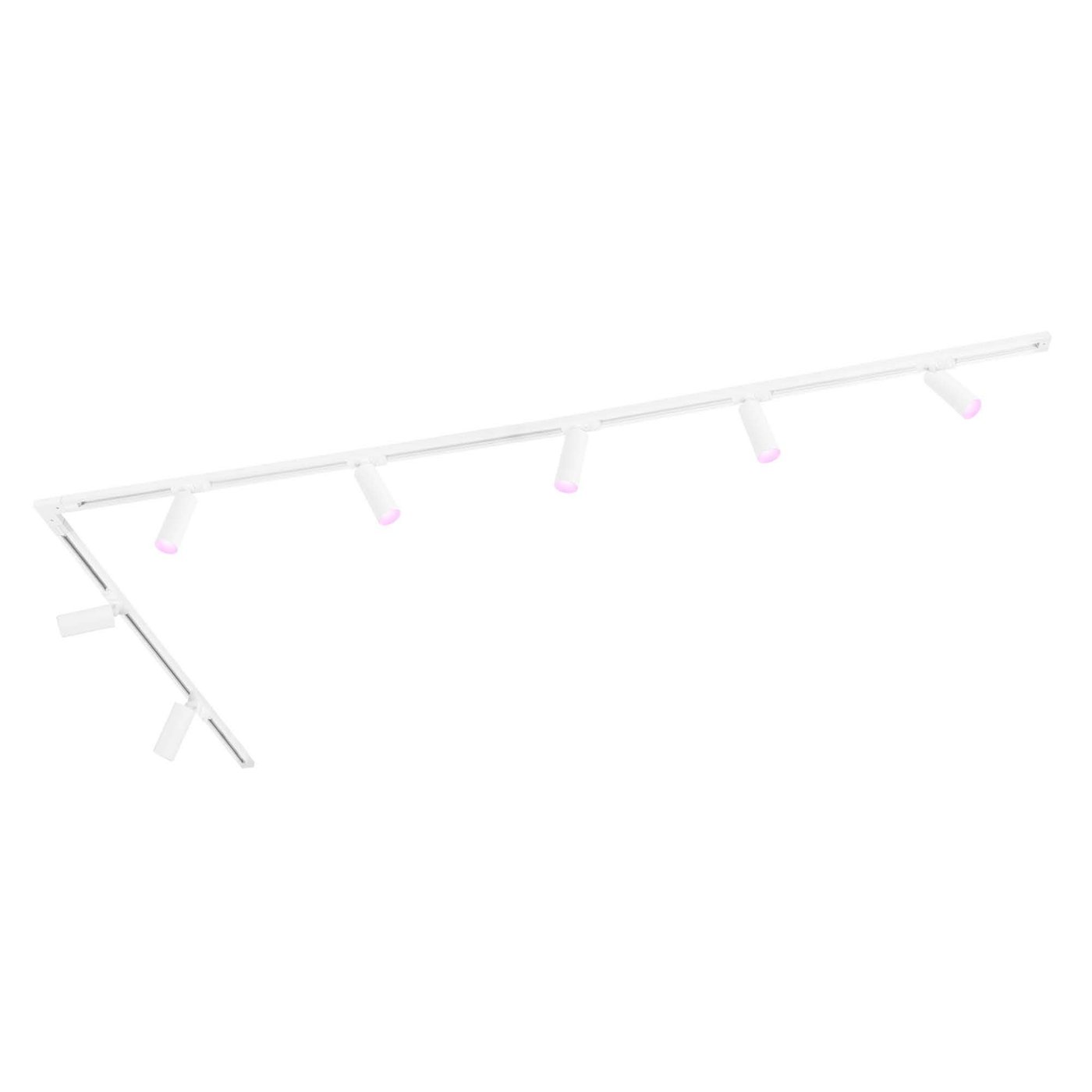 3m Smart LED Schienensystem - 7 Spots - 4.9W - RGB+CCT - Dimmbar - 1 Phasen - Weiß