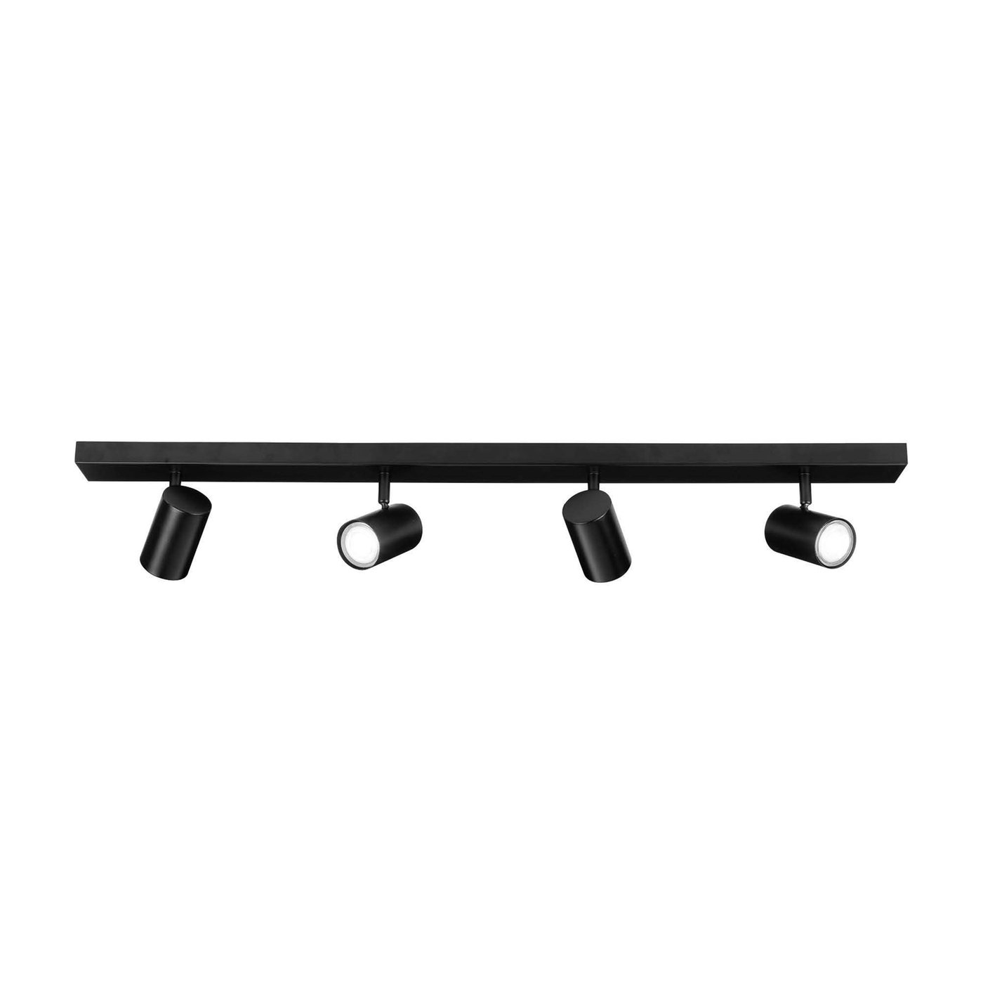 LED loftspot sort 4-lys - dæmpbar - 3W - 6500K - vipbar