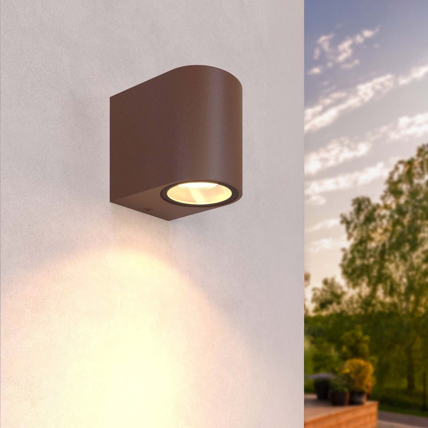 Applique Murale LED - Sacramento - Raccord GU10 - Rouille - Convient pour Intérieur & Extérieur