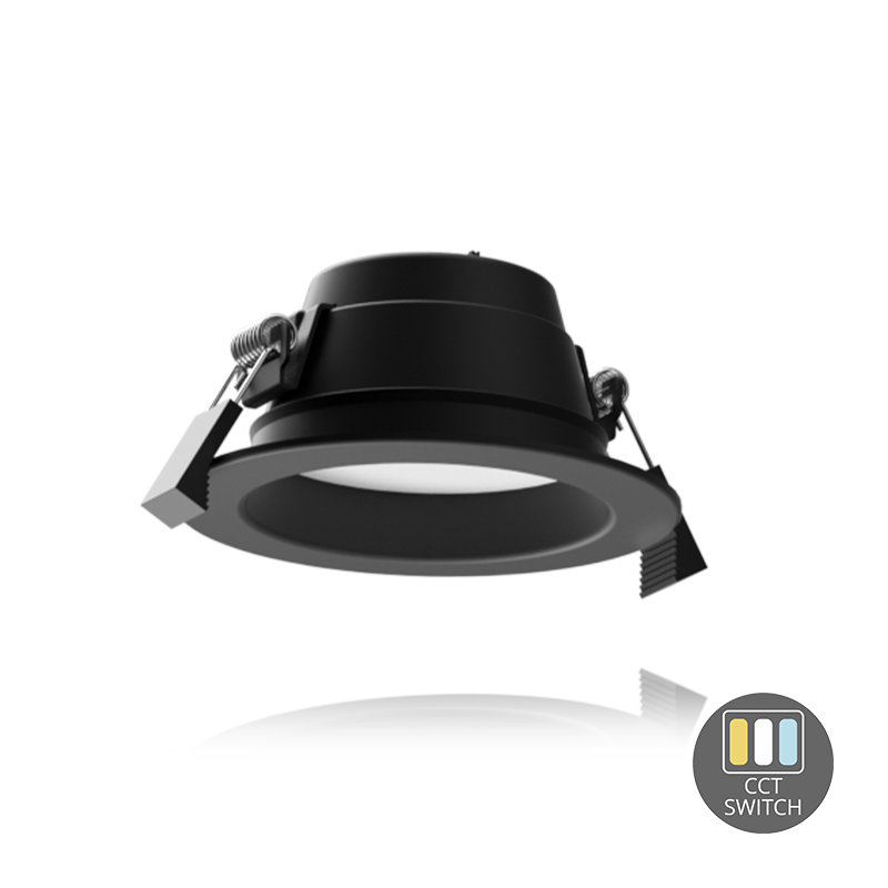 Downlight LED - 10W - Ø90 mm - CCT-Switch - Nero - 5 anni di garanzia