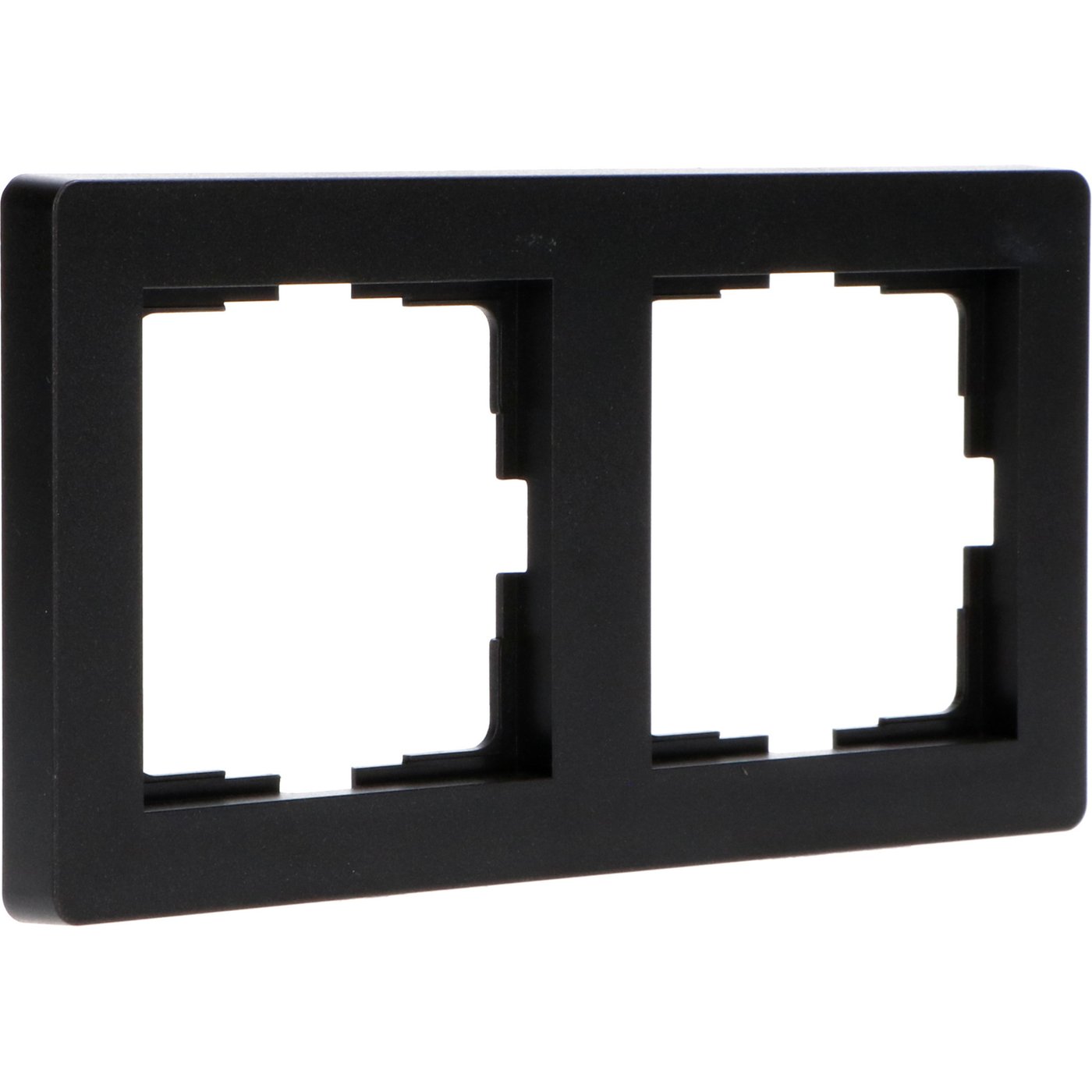 2-Krotna ramka pokrywy - żarówka gu10 - 55x55mm - Czarna