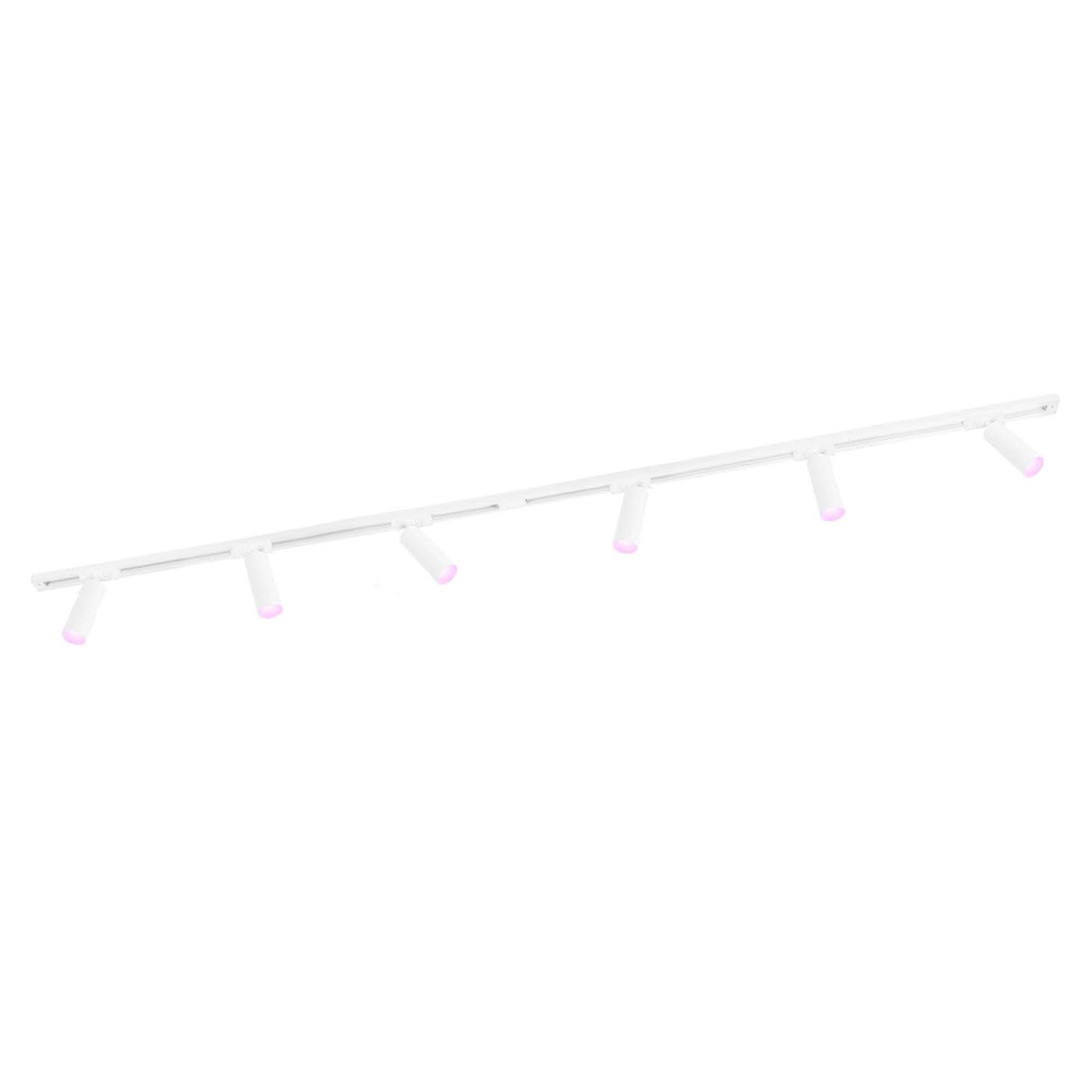 2m Smart LED Schienensystem - 6 Spots - 4.9W - RGB+CCT - Dimmbar - 1 Phasen - Weiß