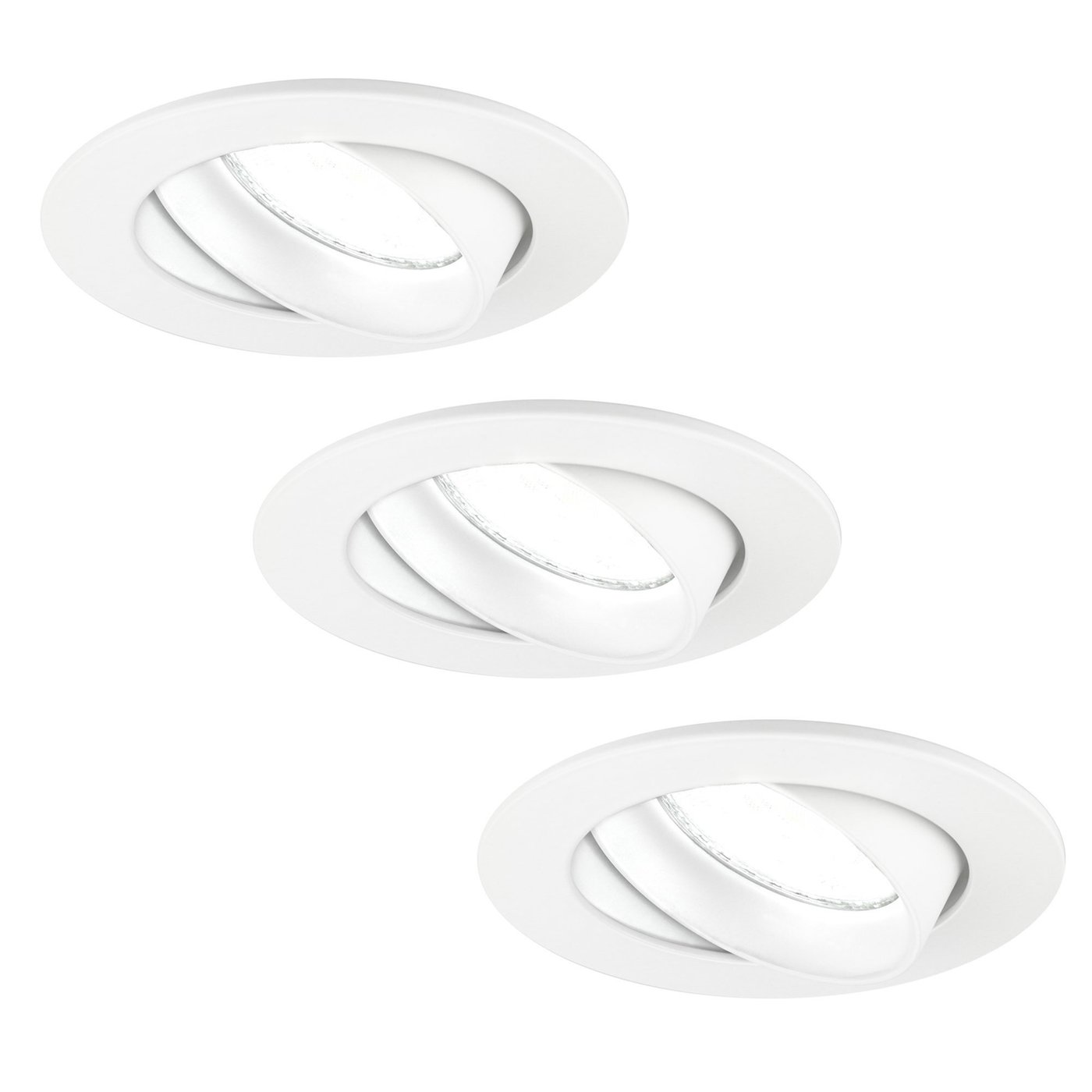 Focos Empotrables LED Regulable Blanco - Río - 3W - 6500K - ø85mm - 3 Pack
